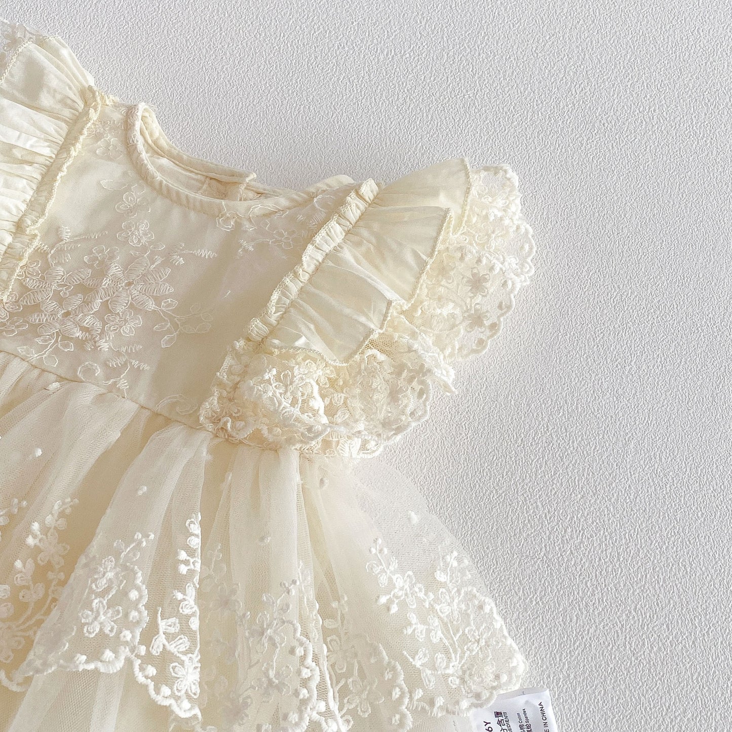 Summer Arrival Baby Girls Fly Sleeves Flowers Pattern Embroidered Bodysuit, MyKids-USA®, Baby & Toddler Dresses, MyKids-USA -  -  -  -  -  -  - .