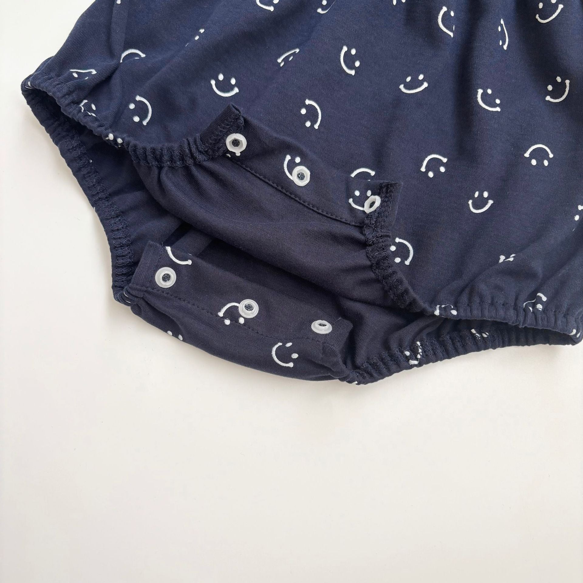 Summer Baby Kids Unisex Solid Color Short Sleeves T-shirt and Smiling Face Pattern Onesies Overalls Clothing Set, MyKids-USA®, Baby & Toddler Outfits, MyKids-USA -  -  -  -  -  -  - 