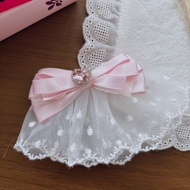 Collection of 2 Beaded Butterfly-bow Hair Clips or 1 Hair Ties, MyKids-USA®, Hair Pins, Claws & Clips, MyKids-USA - Size/Age - Average Size (0-12Y） - Color - Light Pink -  -  - TR2605061645-C.