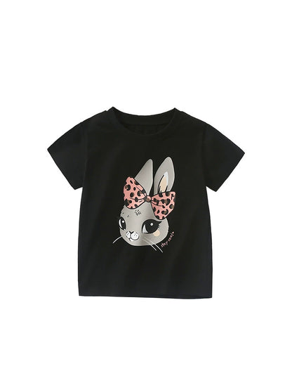 Summer Girls’ Animals Cartoon Pattern T-shirt in European and American Style, MyKids-USA®, Baby & Toddler Tops, MyKids-USA -  -  -  -  -  -  - 