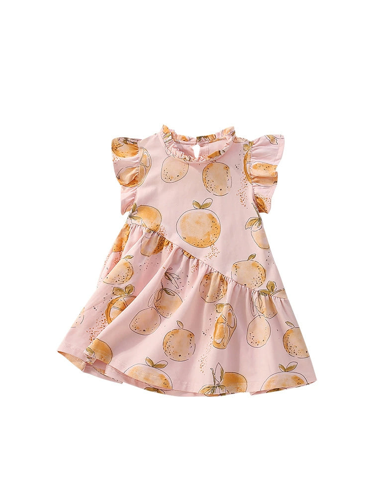 Summer Arrival Fruits Pattern Fly Sleeves Dress for Stylish Girls, MyKids-USA®, Baby & Toddler Dresses, MyKids-USA -  -  -  -  -  -  - 
