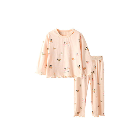 Spring and Autumn Girls Cartoon Fairy Pattern Long Sleeves Top and Pants Clothing Set, MyKids-USA®, Baby & Toddler Outfits, MyKids-USA - Size/Age - 100 (2-3Y) - Color - Pink -  -  - TR2601261314-A.