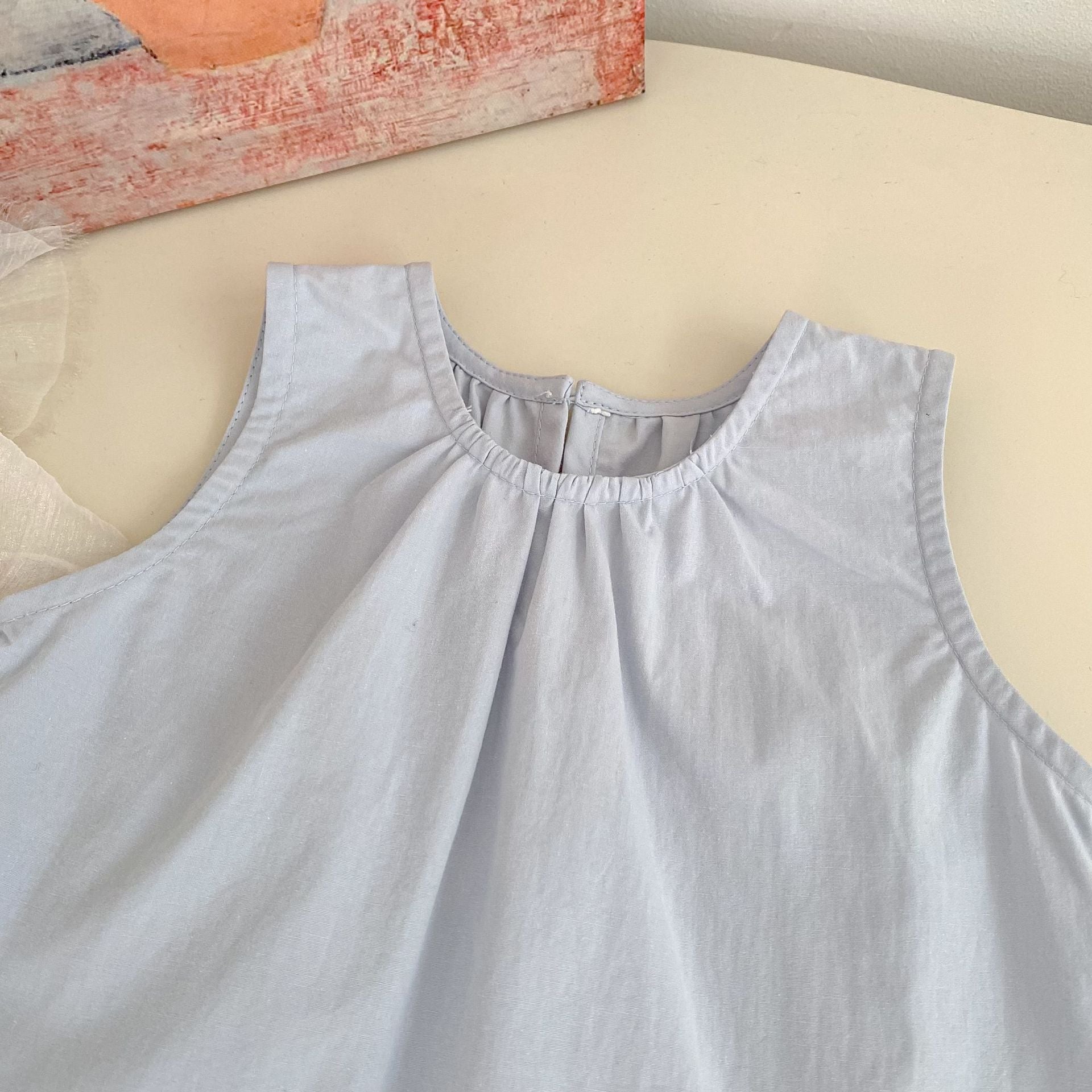 Summer Baby Kids Girls Sleeveless Lace Trim Vest and Plain Pants Clothing Set, MyKids-USA®, Baby & Children's Outfits, MyKids-USA -  -  -  -  -  -  - .