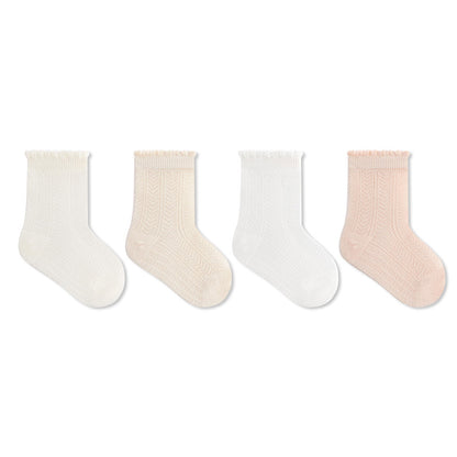 Summer and Spring Baby Kids Breathable Solid Color Socks Set, MyKids-USA®, Baby & Toddler Socks & Tights, MyKids-USA - Size/Age - XS (0-6M) - Color - Pink -  -  - TR2605132258-E.