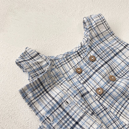 Arrival Summer Baby Kids Plaid VestArrival Summer Baby Kids Plaid Vest