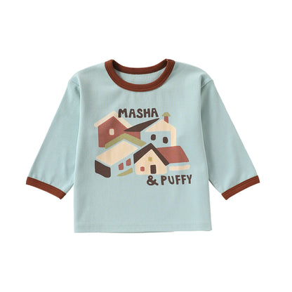 MyKids-USA® Autumn Arrival Baby Kids Long Sleeves Cartoon and Letters Pattern Top
