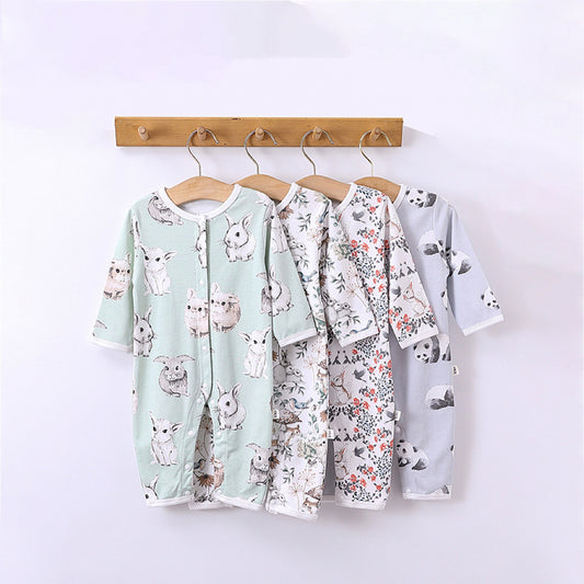 Cartoon Graphic Crewneck Comfy Rompers, MyKids-USA®, Baby One-Pieces, MyKids-USA -  -  -  -  -  -  - .