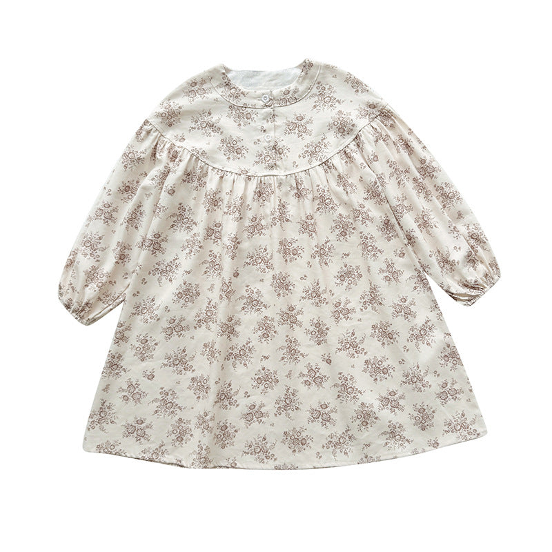 Arrival Autumn Girls Cute Flowers Pattern Long Sleeves Crew Neck Casual Loose Dress, MyKids-USA®, Baby & Toddler Dresses, MyKids-USA -  -  -  -  -  -  - 