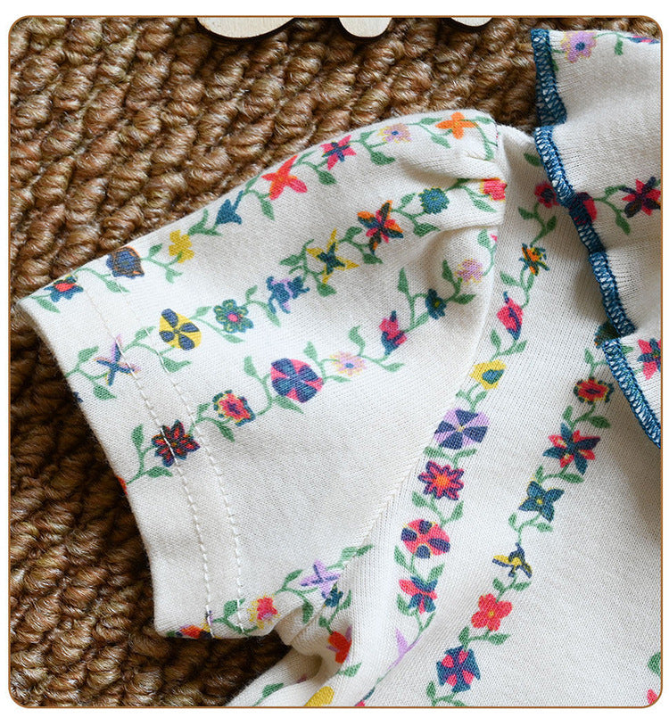 Summer Arrival Baby Girls Short Sleeves Flowers Pattern Bodysuit, MyKids-USA®, Bodysuits, MyKids-USA -  -  -  -  -  -  - .