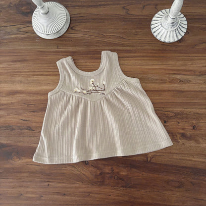 Summer Hot Selling Baby Girls Sleeveless Flowers Embroidered Pattern Top Vest and Bloomers Clothing Set, MyKids-USA®, Baby & Toddler Outfits, MyKids-USA -  -  -  -  -  -  - 