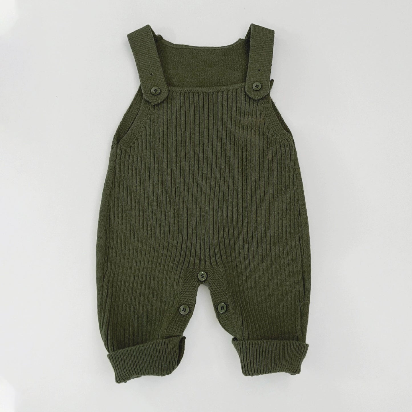 Spring Arrival Baby Unisex Sleeveless Simple Solid Color Knitted Strap Rompers Overalls, MyKids-USA®, Baby One-Pieces, MyKids-USA - Size/Age - 66 (3-6M) - Color - Green -  -  - TR2503062243-B