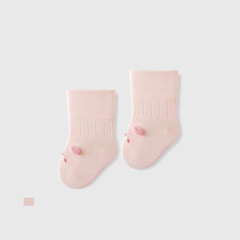 Autumn and Spring Baby Unisex Breathable Simple Cartoon Pattern Socks, MyKids-USA®, Baby & Toddler Socks & Tights, MyKids-USA - Size/Age - XS (0-6M) - Color - Light Pink -  -  - TR2511222323-C