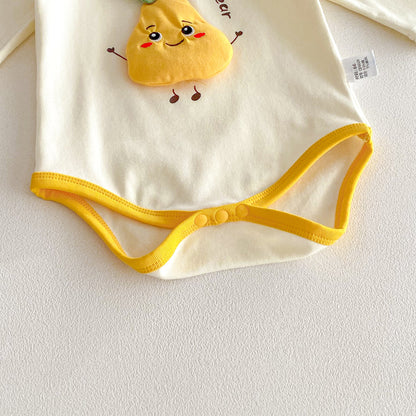 Spring Arrival Baby Unisex Long Sleeves Cartoon Pattern Bodysuit