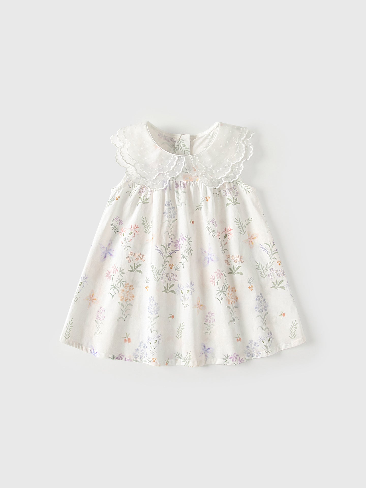Summer Baby Kids Girls Sleeveless Floral Pattern Dress