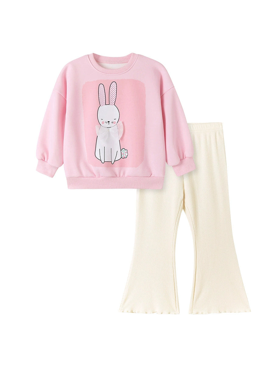 Spring and Autumn Girls Rabbit Cartoon Pattern Long Sleeves Sweatshirt and Pants Clothing Set, MyKids-USA®, Baby & Toddler Outfits, MyKids-USA -  -  -  -  -  -  - 