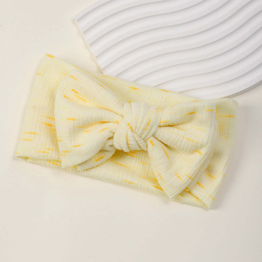 Printed Bow Headband for Baby with Fontanelle Protection, MyKids-USA®, Hair Pins, Claws & Clips, MyKids-USA - Size/Age - Average Size (0-6Y） - Color - Yellow -  -  - TR2411282308-F.
