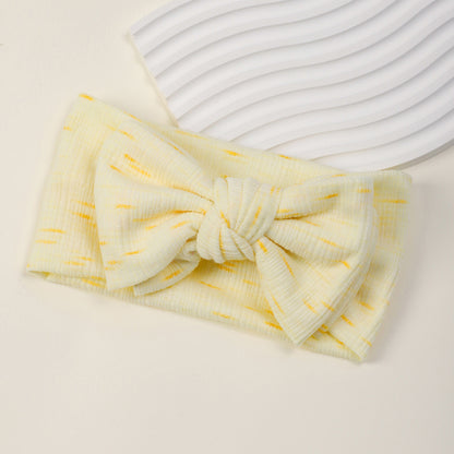 Printed Bow Headband for Baby with Fontanelle Protection, MyKids-USA®, Hair Pins, Claws & Clips, MyKids-USA - Size/Age - Average Size (0-6Y） - Color - Yellow -  -  - TR2411282308-F.