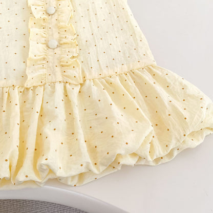 Summer Baby Kids Girls Sleeveless Dots Pattern Dress