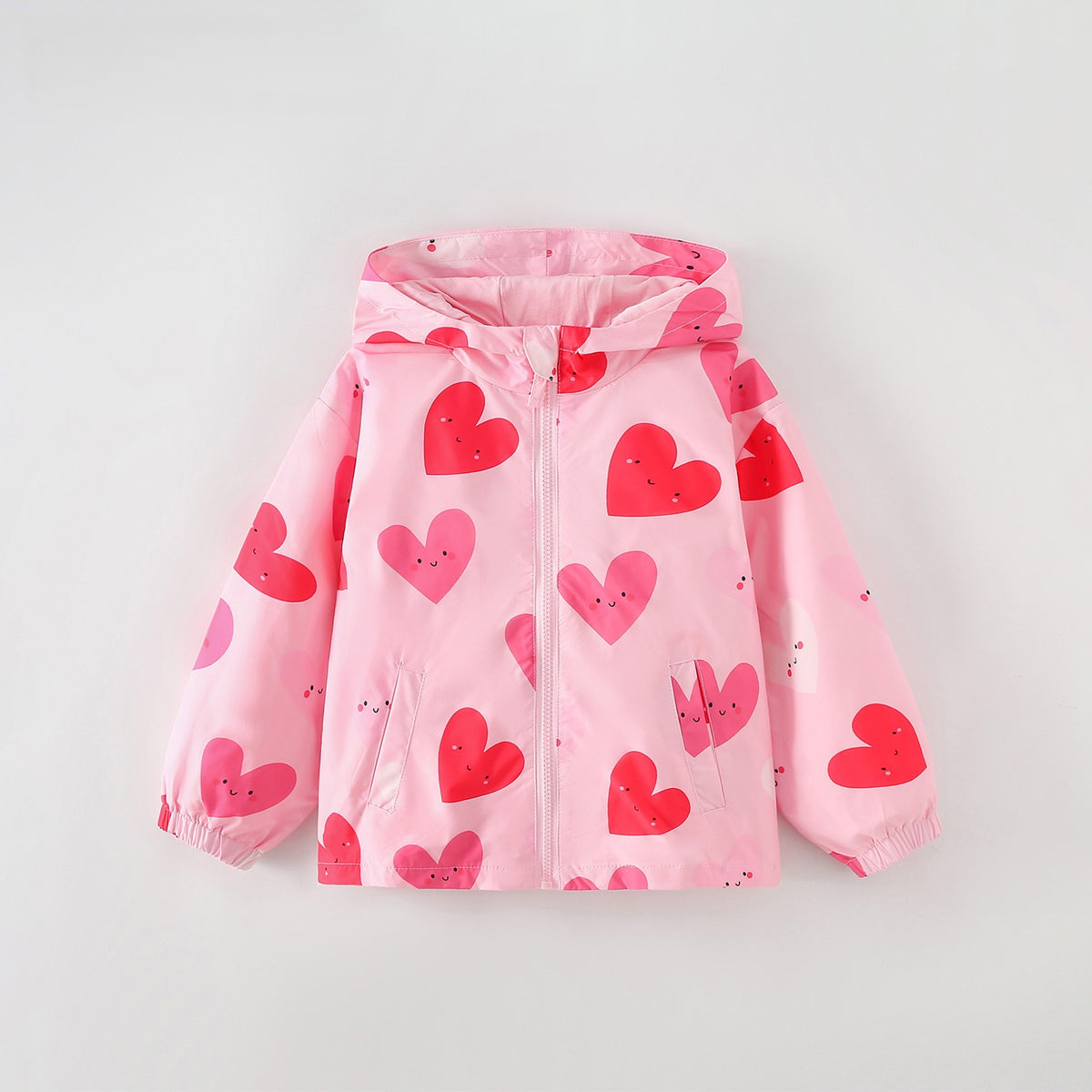 MyKids-USA® Autumn Arrival Girls’ Cartoon Hearts Pattern Coat
