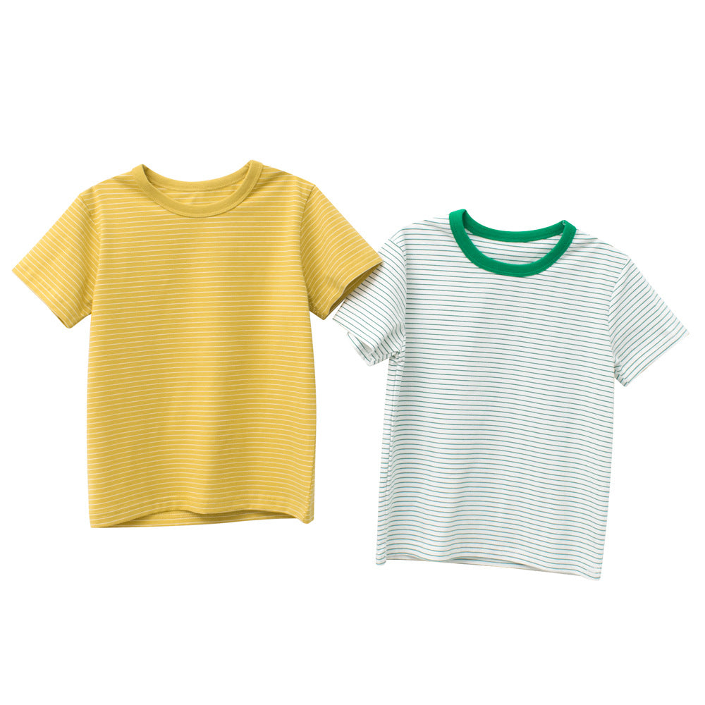 Summer Boys’ Striped Pattern T-shirt in European and American Style, MyKids-USA®, T-Shirts, MyKids-USA -  -  -  -  -  -  - .