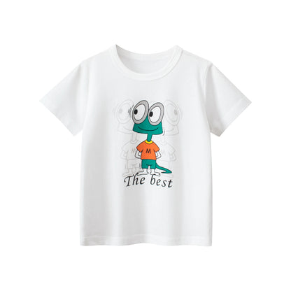 Boys’ Cartoon Animals Pattern T-Shirt In European And American Style, MyKids-USA®, Baby & Toddler Tops, MyKids-USA - Size/Age - 90 (12-24M) - Color - White -  -  - TR2407190940-A