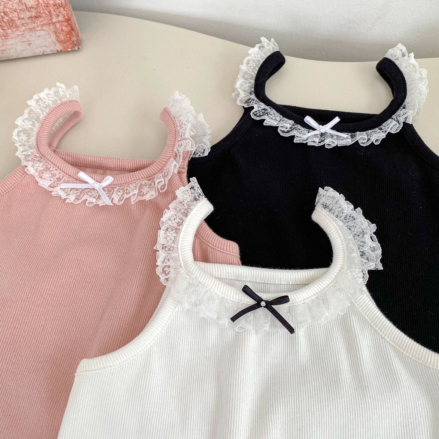Arrival Summer Baby Kids Girls Lace Trim Top Vest, MyKids-USA®, Baby & Toddler Tops, MyKids-USA -  -  -  -  -  -  - .