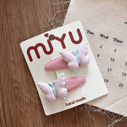 Collection of 2 Versatile Butterfly Pattern Hair Clips, MyKids-USA®, Hair Pins, Claws & Clips, MyKids-USA - Size/Age - Average Size (0-12Y） - Color - Pink -  -  - TR2601061446-C.