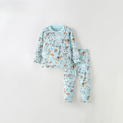 MyKids-USA® Spring and Autumn Baby Kids Girls Cartoon Pattern Long Sleeves Top and Pants Clothing Set