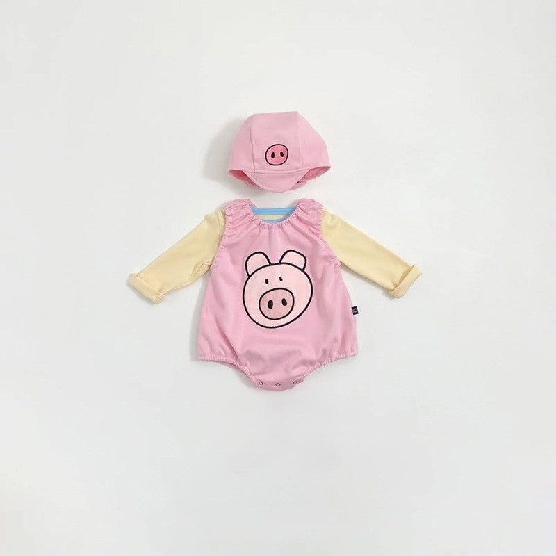Arrival Autumn Baby Kids Long Sleeves Top and Cartoon Overalls Clothing Set