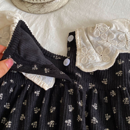 Autumn and Spring Arrival Baby Kids Girls Long Sleeves Flowers Pattern Vintage Dress, MyKids-USA®, Baby & Toddler Dresses, MyKids-USA -  -  -  -  -  -  - .