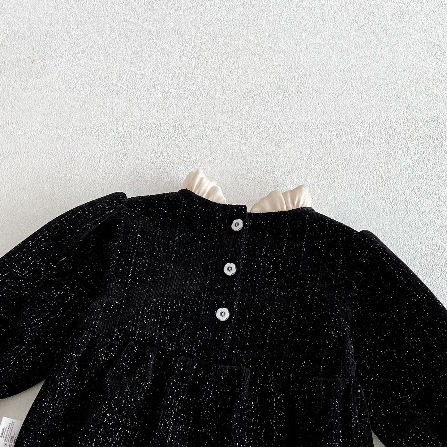 Autumn Arrival Baby Girls Long Sleeves Butterfly-bow Decorated Ruffle Neck Onesies, MyKids-USA®, Baby & Toddler Outfits, MyKids-USA -  -  -  -  -  -  - 