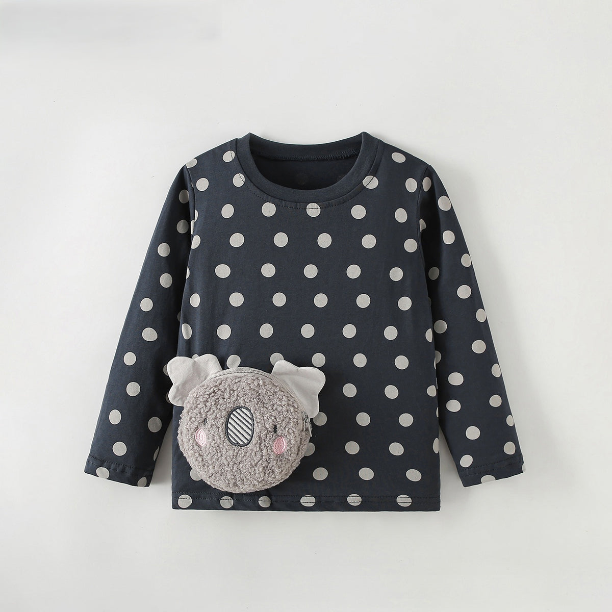 MyKids-USA® Spring and Autumn Baby Kids Girls Polka Dots Pattern Long Sleeves Top