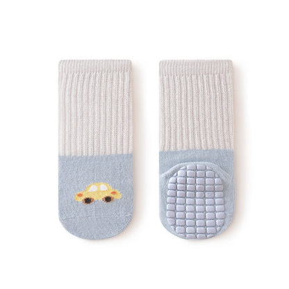 Baby Unisex Breathable Comfy Cartoon Patchwork Socks Non-Slip