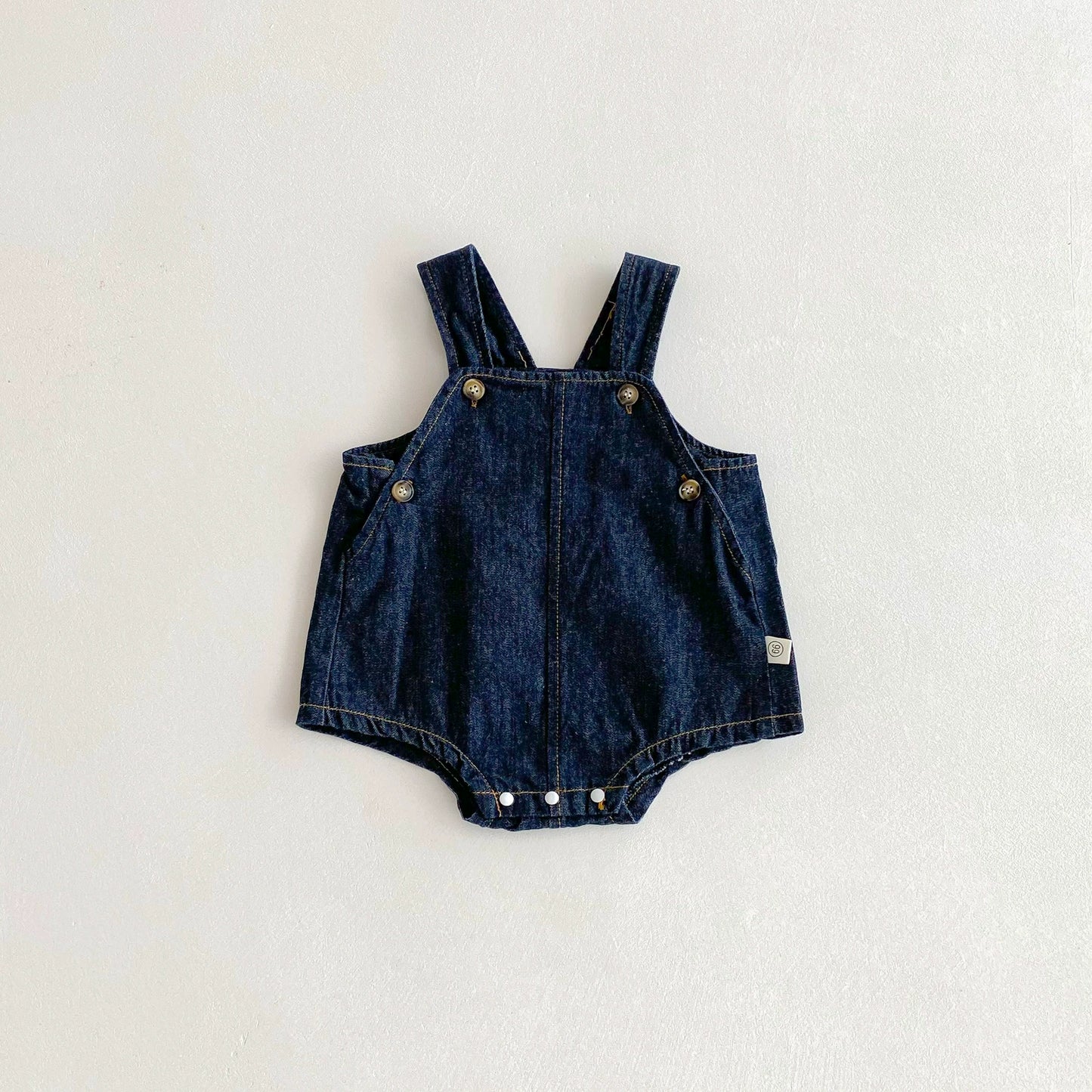 Summer Arrival Baby Unisex Solid Color Sleeveless Onesies Overalls, MyKids-USA®, Baby One-Pieces, MyKids-USA - Size/Age - 66 (3-6M) - Color - Navy Blue (Dark Blue) -  -  - TR2506242350-B