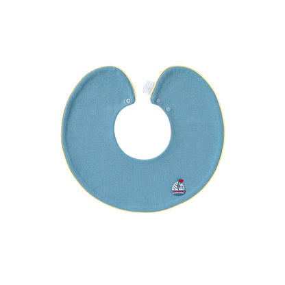 Adorable Cartoon and Fruits Pattern Cotton Snap-on Round Shaped Bib, MyKids-USA®, Bibs, MyKids-USA® - Size/Age - S (0-1Y) - Color - Navy Blue (Dark Blue) -  -  - TR2604242323-E.