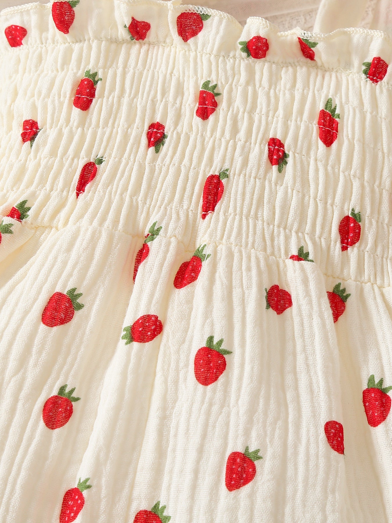 Design Summer Baby Kids Girls Sleeveless Strawberry Pattern Rompers with Hat