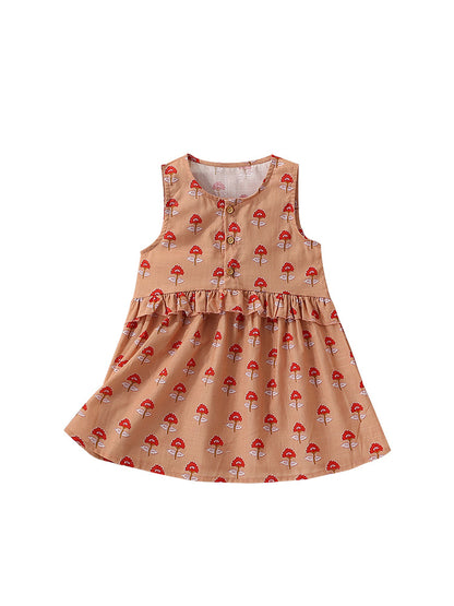 Summer Arrival Flowers Pattern Sleeveless Crew Neck Dress for Stylish Girls, MyKids-USA®, Baby & Toddler Dresses, MyKids-USA -  -  -  -  -  -  - 
