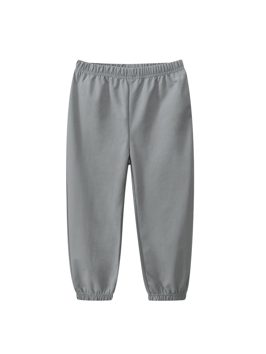 Children’s Summer Boys’ Solid Color Thin Breathable Pants – Casual Kids Trousers, MyKids-USA®, Baby & Toddler Bottoms, MyKids-USA - Size/Age - 90 (12-24M) - Color - Grey -  -  - TR2505091940-B