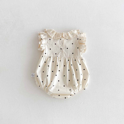 Summer Arrival Baby Girls Cute Dots Pattern Fly Sleeves Onesies, MyKids-USA®, Baby One-Pieces, MyKids-USA -  -  -  -  -  -  - 
