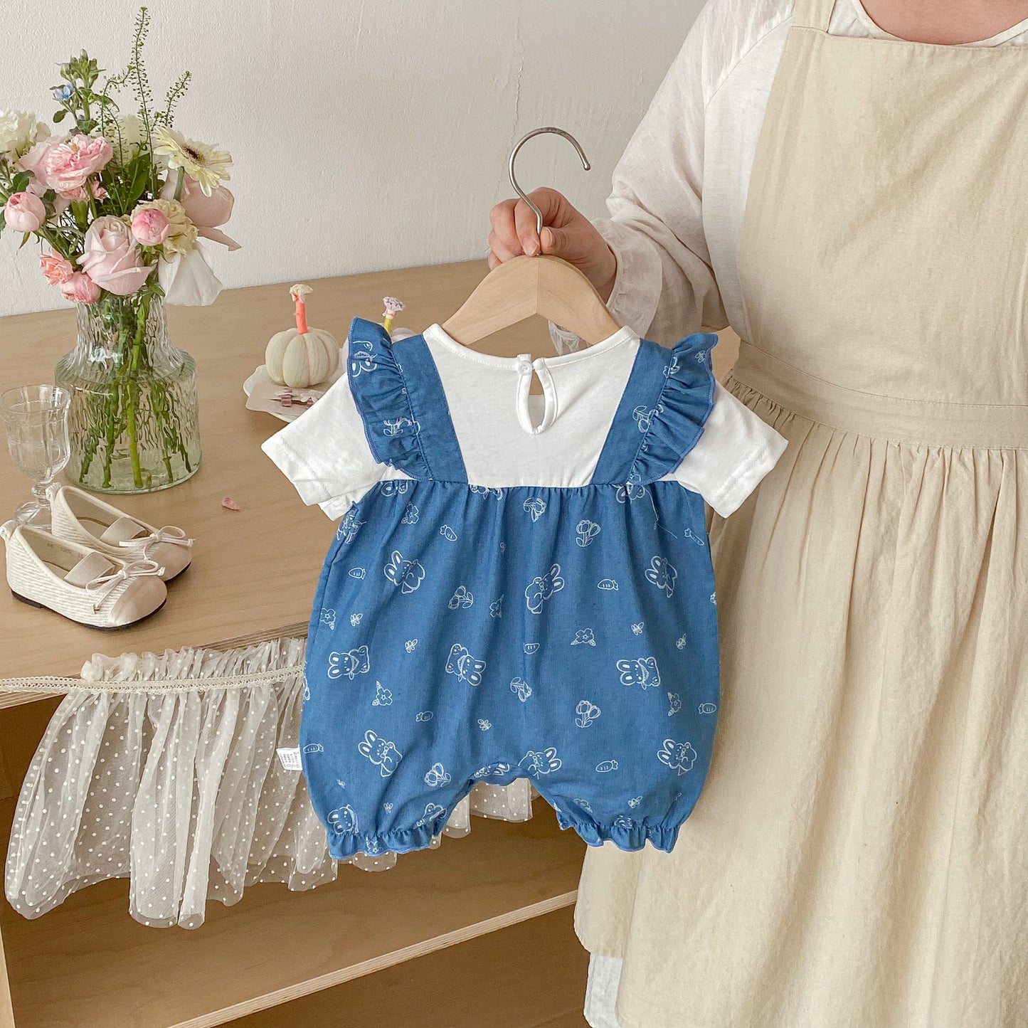 Spring and Summer Arrival Baby Girls Short Sleeves Color Patchwork Cartoon Pattern Rompers, MyKids-USA®, Baby One-Pieces, MyKids-USA -  -  -  -  -  -  - .