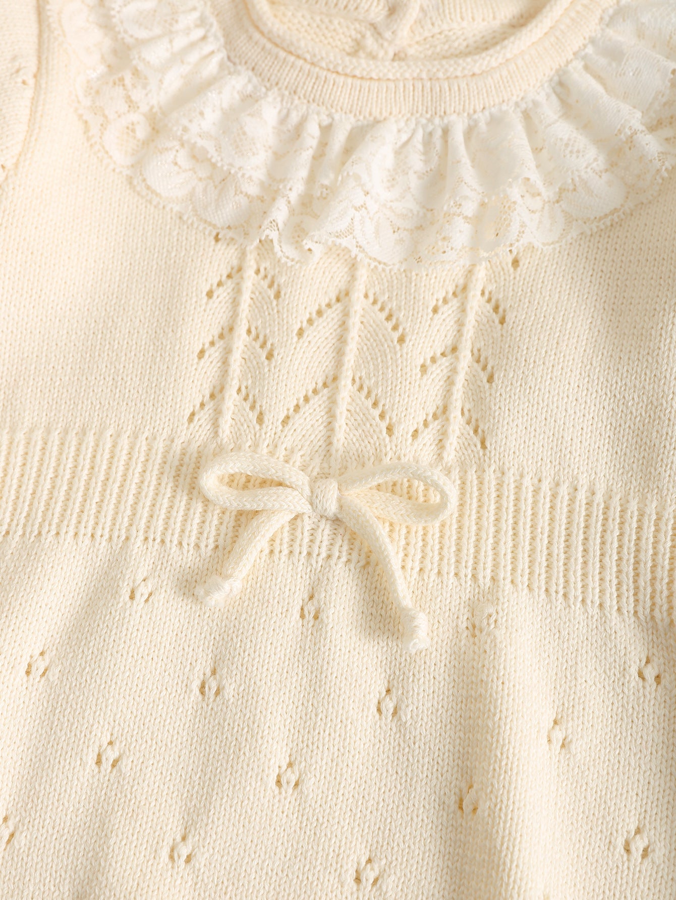 Autumn and Spring Arrival Baby Girls Long Sleeves Hollow Out Pattern Knitted Onesies, MyKids-USA®, Baby One-Pieces, MyKids-USA -  -  -  -  -  -  - 