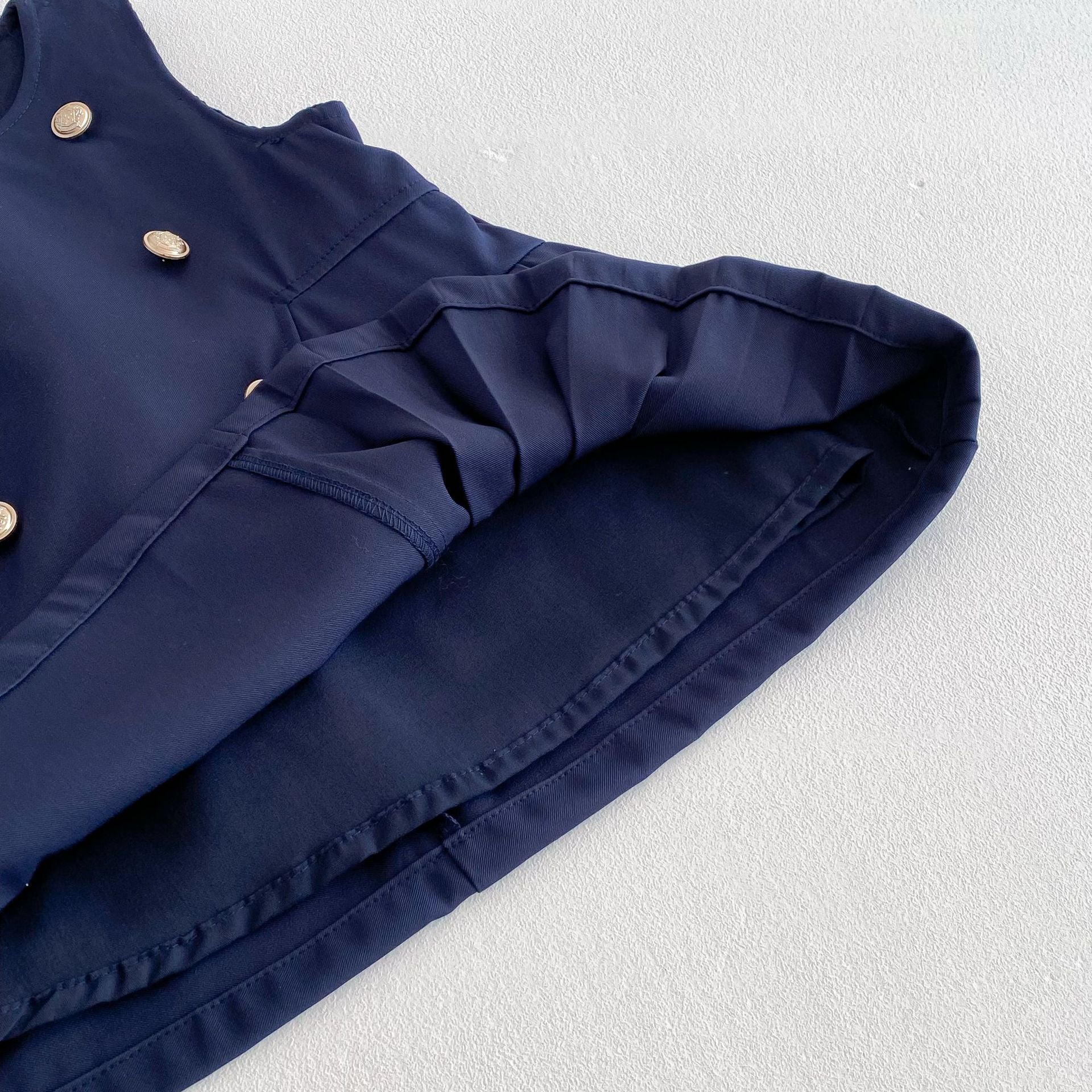 Spring and Autumn Kids Girls Solid Color Beige Long Sleeves Single Breasted Shirt or Preppy Dress Clothing Set, MyKids-USA®, Baby & Toddler Dresses, MyKids-USA -  -  -  -  -  -  - 