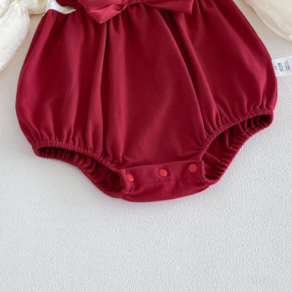 MyKids-USA® Baby Girls Long Sleeves Color Patchwork Bodysuit