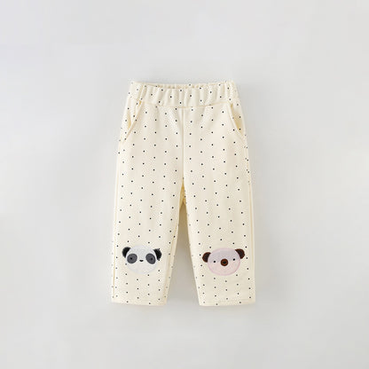 MyKids-USA® Arrival Autumn Dots and Cartoon Pattern Pants for Girls