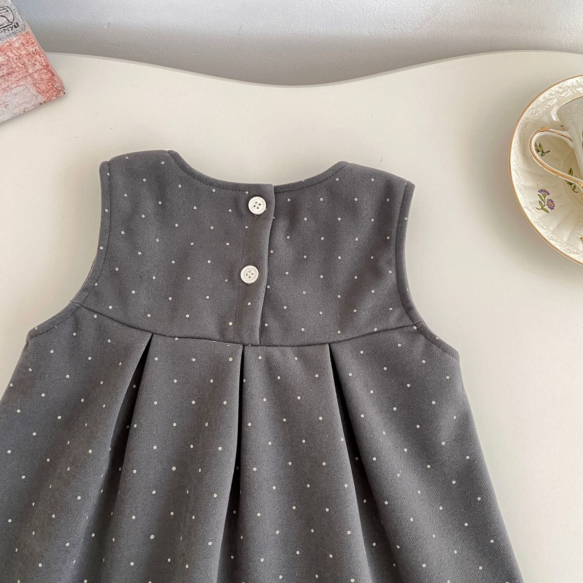 Winter and Autumn Baby Kids Girls Sleeveless Dots Pattern Dress and Plain Top Clothing Set, MyKids-USA®, Baby & Toddler Outfits, MyKids-USA -  -  -  -  -  -  - 