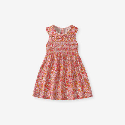 Summer Pure Cotton Floral Pattern Sleeveless Dress for Stylish Girls, MyKids-USA®, Baby & Toddler Dresses, MyKids-USA - Size/Age - 90 (12-24M) - Color - Red -  -  - TR2502212233-A