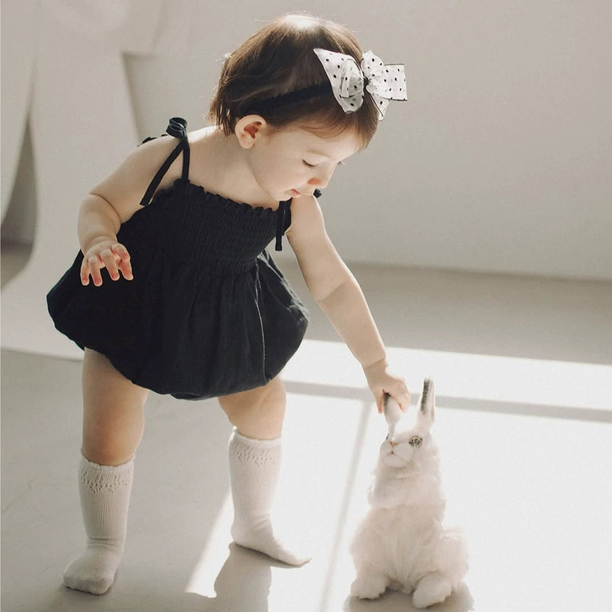 Summer Arrival Baby Girls Cute Solid Color Black Sleeveless Strap Onesies, MyKids-USA®, Baby One-Pieces, MyKids-USA - Size/Age - 66 (3-6M) - Color - Black -  -  - TR2505102246-A