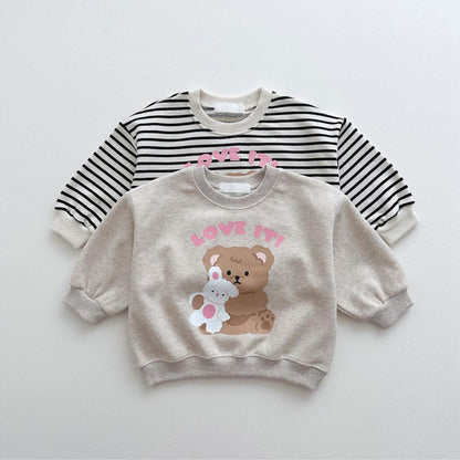 MyKids-USA® Autumn Arrival Baby Kids Long Sleeves Teddy Bear Pattern Top
