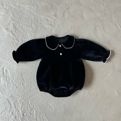 Arrival Autumn and Spring Baby Girls Cute Velvet Long Sleeves Bodysuit, MyKids-USA®, Baby One-Pieces, MyKids-USA - Size/Age - 66 (3-6M) - Color - Black -  -  - TR2601071944-A.