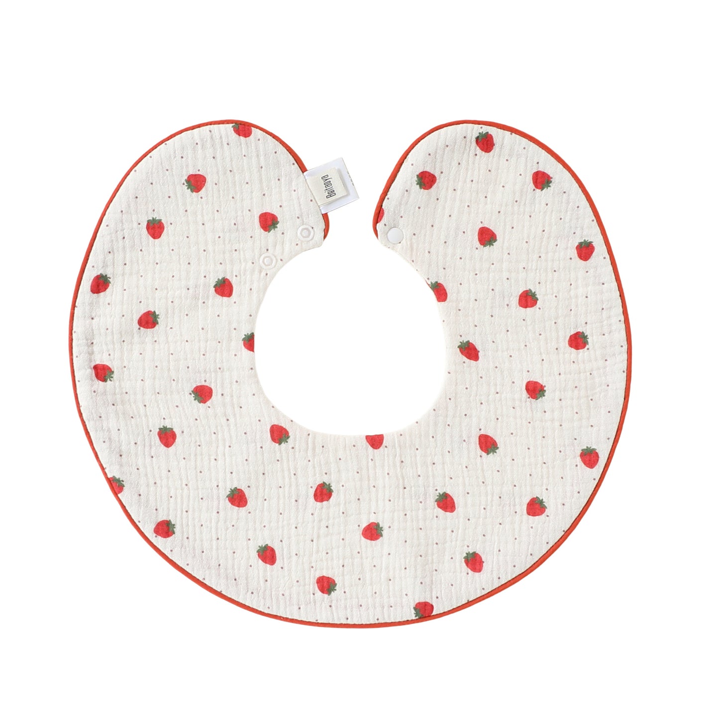 Adorable Fruits Printed Pattern Snap-on Round Shaped Bib, MyKids-USA®, Bibs, MyKids-USA - Size/Age - S (0-1Y) - Color - White -  -  - TR2605202216-F.
